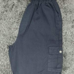 Bermuda Sarja Cargo Com Elastico Chumbo Plus Size 002406-2
