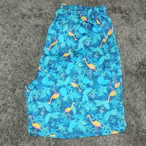 Short Estampado Tactel Azul Turquesa Plus Size 001626