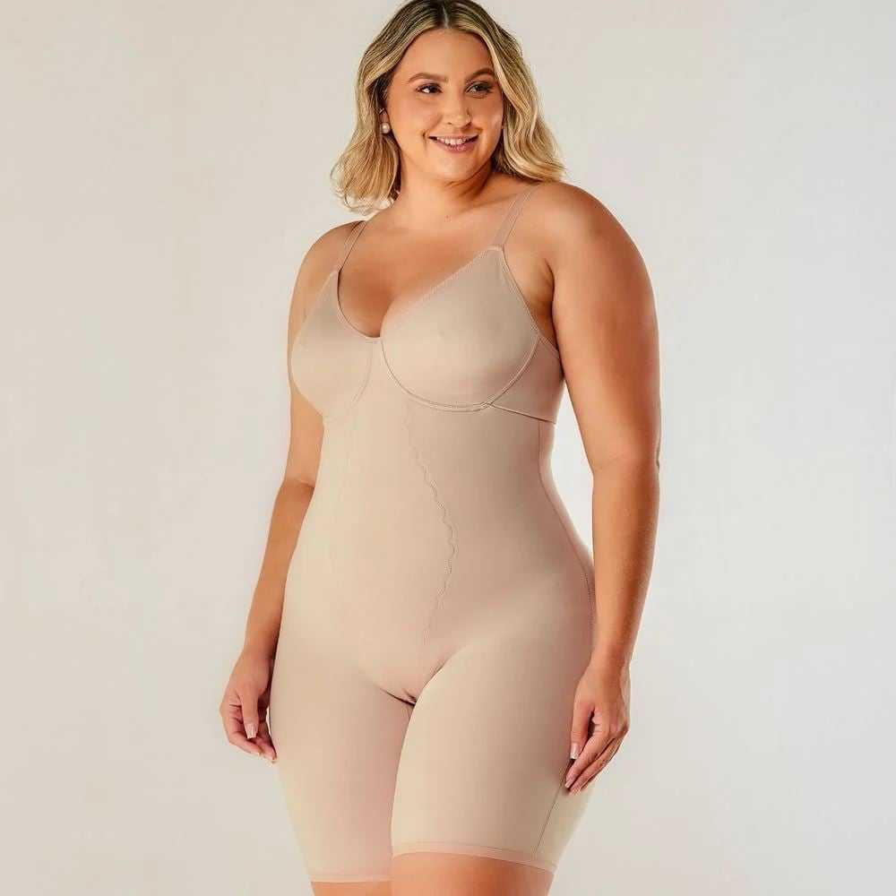Body Modelador Plus Size Moldado Macaquinho Vi Lingerie - Image 7