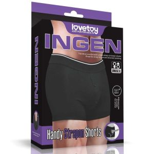 Boxer Unissex Em Algodão Para Uso De Prótese Com Ventosa