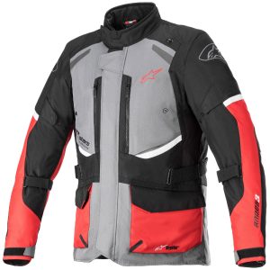 JAQUETA CORDURA ALPINESTARS ANDES V3 DRYSTAR PARKA – Cinza Preta e Vermelha