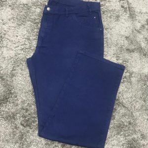 Calça de Sarja Azul Marinho Plus Size 001508-3