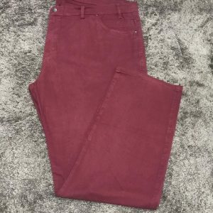 Calça de Sarja Bordo Plus Size 001508