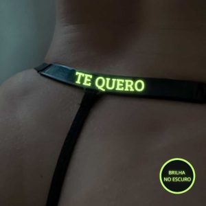 Calcinha Brilha No Escuro Com Frase Te Quero Mil Toques