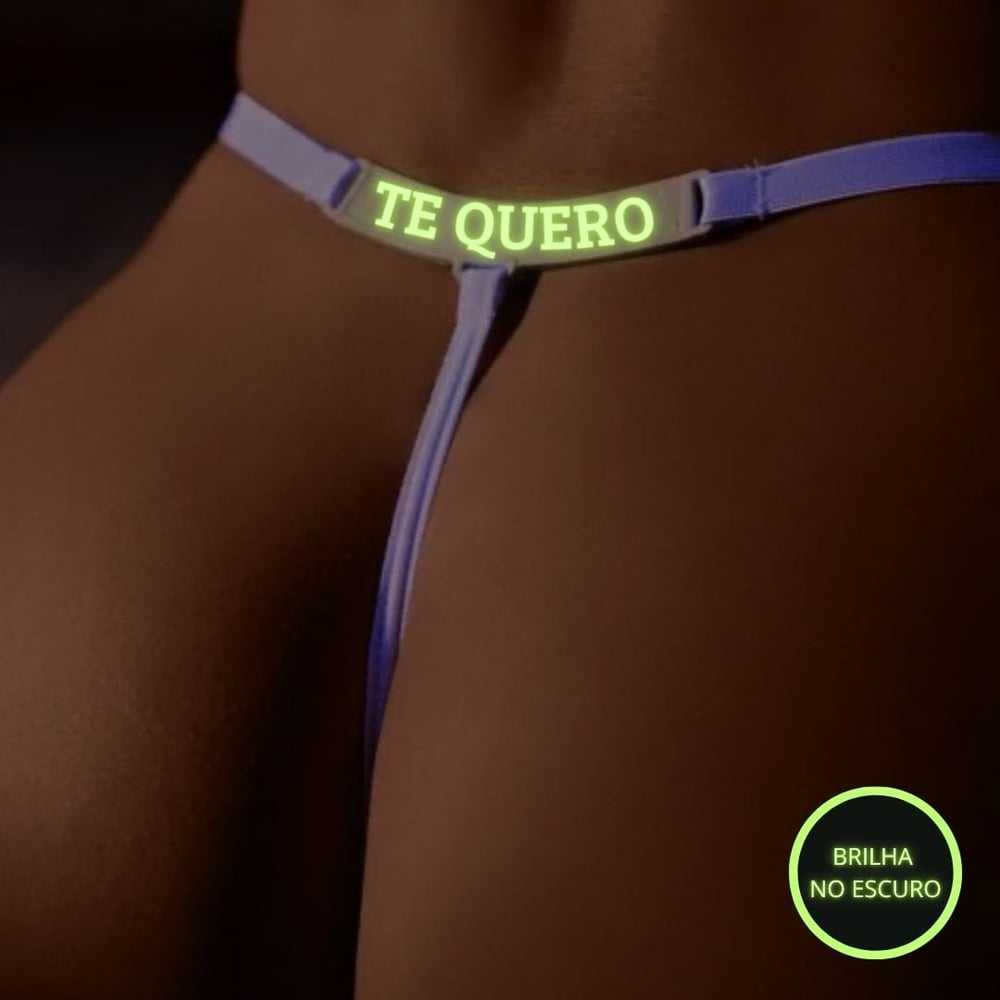 Calcinha Brilha No Escuro Com Frase Te Quero Mil Toques - Image 4