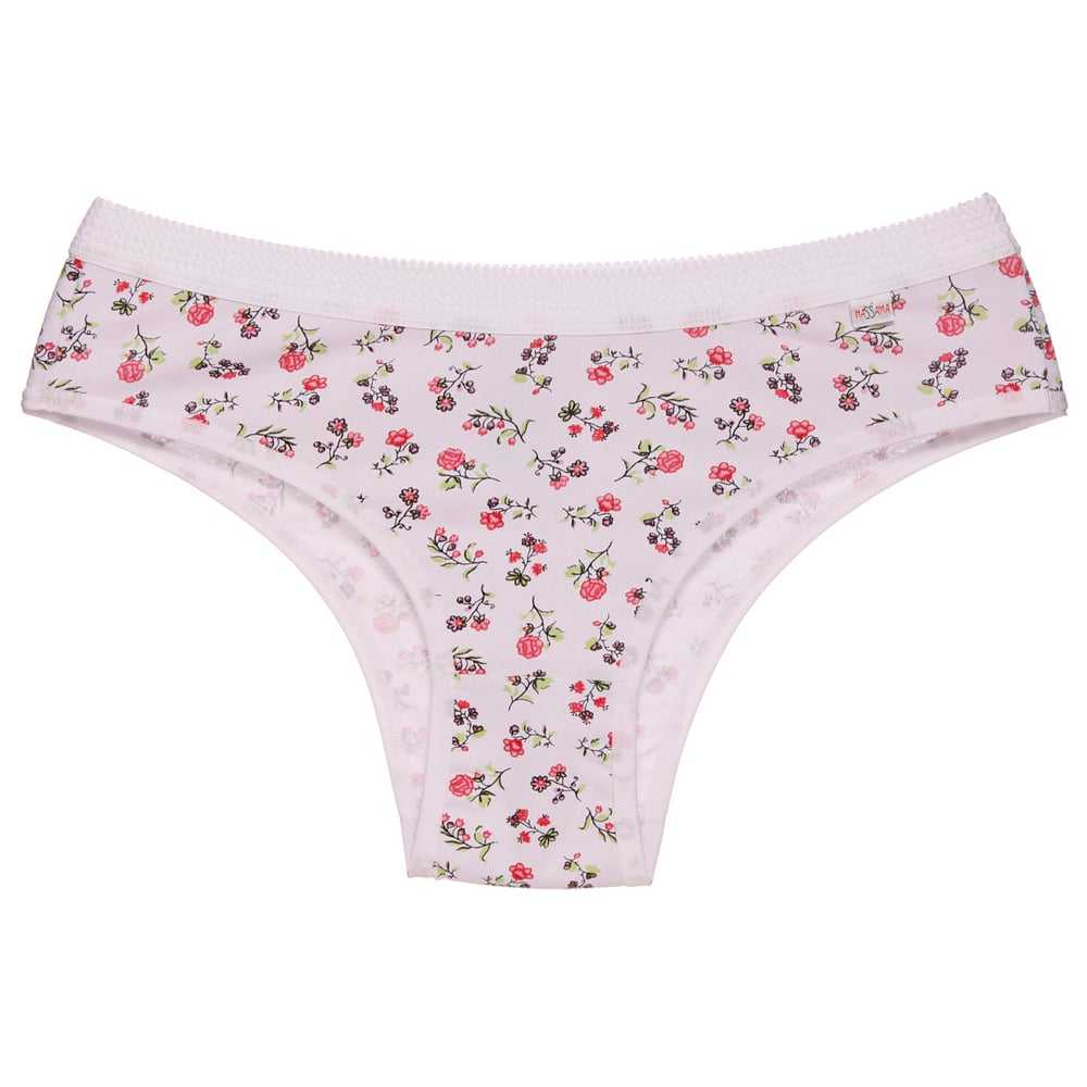 Calcinha Estampada Em Algodão Cintura Média Nassama - Image 5