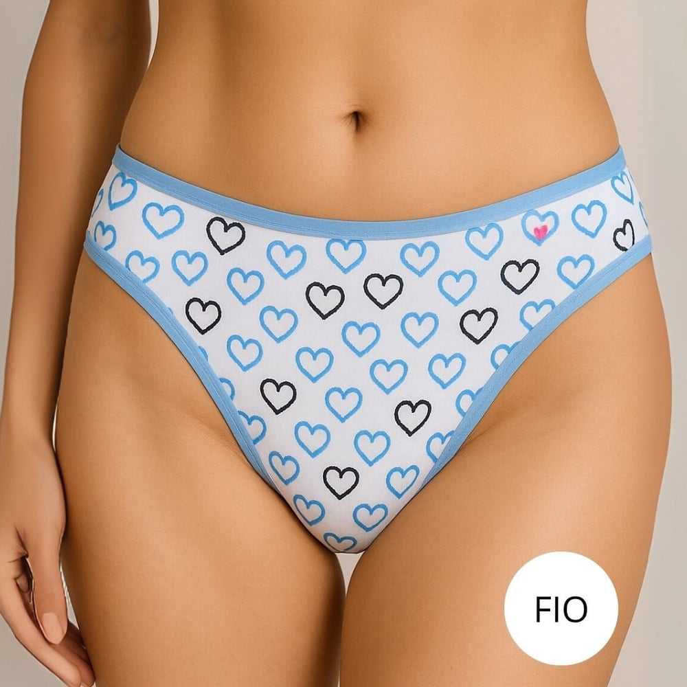 Calcinha Fio Duplo Microfibra Estampada Beth Lingerie - Image 3