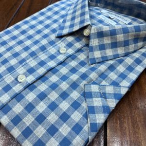 Camisa Esporte Manga Curta Azul Plus Size 002363-1