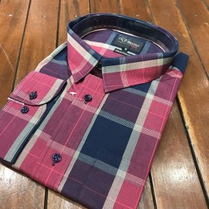 Camisa Social Manga Longa Azul Marinho Plus Size 001774-1