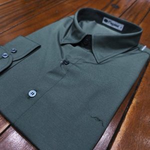 Camisa Social Manga Longa Verde Plus Size 002327-3