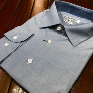 Camisa Social Esporte Manga Longa Azul Claro Plus Size 002341-1