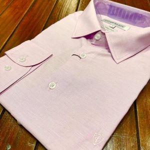Camisa Social Manga Longa Rosa Plus Size 002341-2