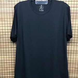Camiseta Básica Manga Curta Preto Plus Size 002445-3