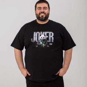 Camiseta Estampada Joker Preto Plus Size 002570