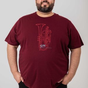 Camiseta Estampada Manga Bordo Plus Size 002588