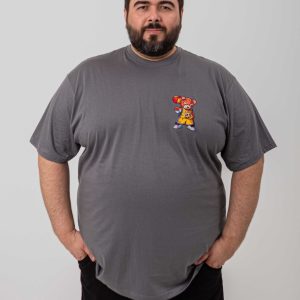 Camiseta Estampada Manga Curta Chumbo Plus Size 002622