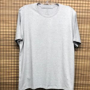 Camiseta Básica Manga Curta Cinza Plus Size 002445-2