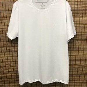 Camiseta Básica Manga Curta Branco Plus Size 002444-1