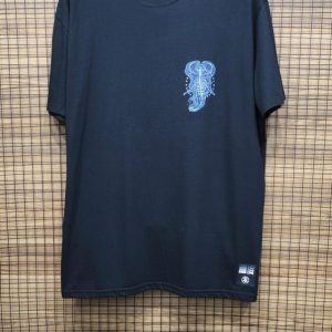Camiseta Estampada Manga Curta Preto Plus Size 002768
