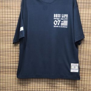 Camiseta Estampada Oversized Manga Curta Preto Plus Size 002750