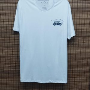 Camiseta Estampada Branca California Plus Size 002454