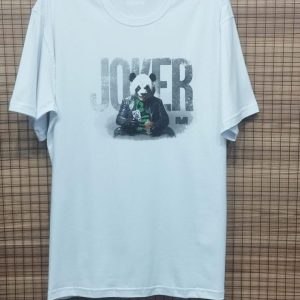 Camiseta Estampada Joker Branca Plus Size 002570-1
