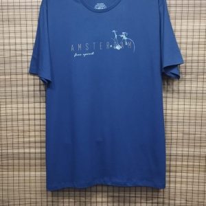 Camiseta Estampada Amsterdam Azul Marinho Plus Size 001591