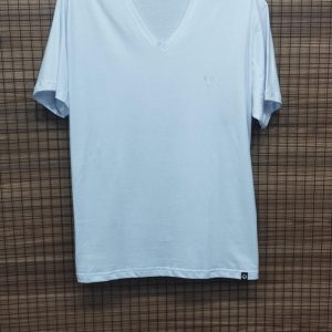 Camiseta Gola V Branco Plus Size 002383-1