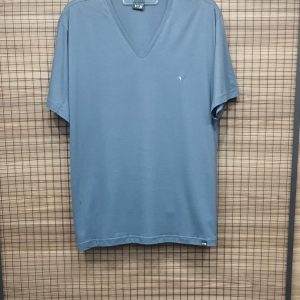Camiseta Gola V Chumbo Plus Size 002383-2