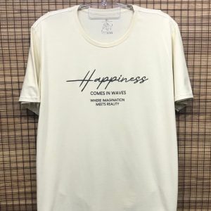 Camiseta Manga Curta Areia Plus Size 002441