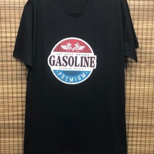 Camiseta Manga Curta Preta Estampa Gasoline 002489