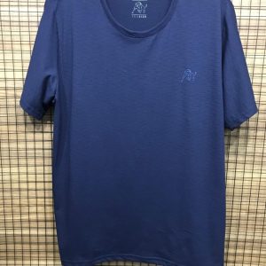 Camiseta Básica Manga Curta Azul marinho Plus Size 002444