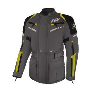 JAQUETA CORDURA ASW TSUNAMI V1 – Cinza e Amarela Flúor