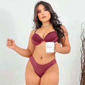 Conjunto Helena Com Sutiã De Bojo E Aros Mil Toques