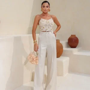 Calça Pantalona Linho Poema