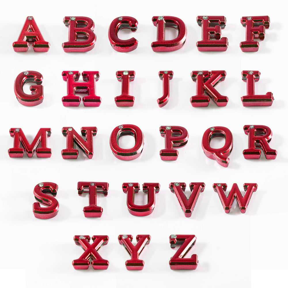 Letras Para Personalizar Em Plástico Abs Vermelha Hard