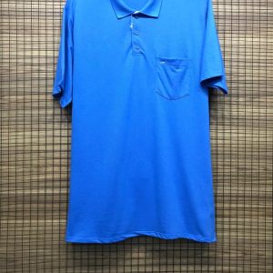 Polo Manga Curta Azul Plus Size 000262-