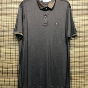 Polo Marrom Manga Curta Plus Size 002126
