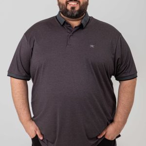 Polo Basica Pima Chumbo Plus Size 002414