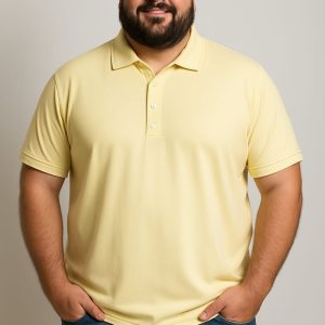 Polo Básica Amarelo Manga Curta Plus Size 002609