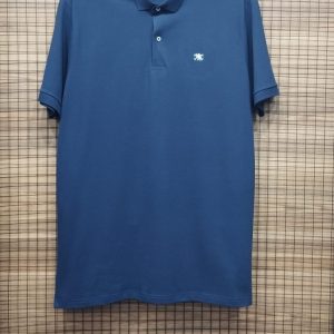 Polo Básica Azul Marinho Manga Curta Plus Size 002402