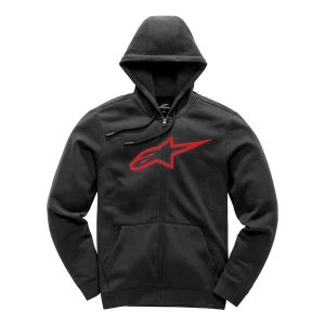MOLETOM ALPINESTARS AGELESS 2 ZIP HOODIE	– Preto e Vermelho