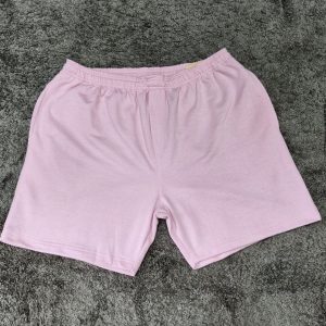 Shorts De Moletom Rosa Claro Plus Size 002403