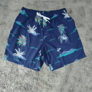 Shorts  Tactel Estampado Azul Plus Size 001972-2